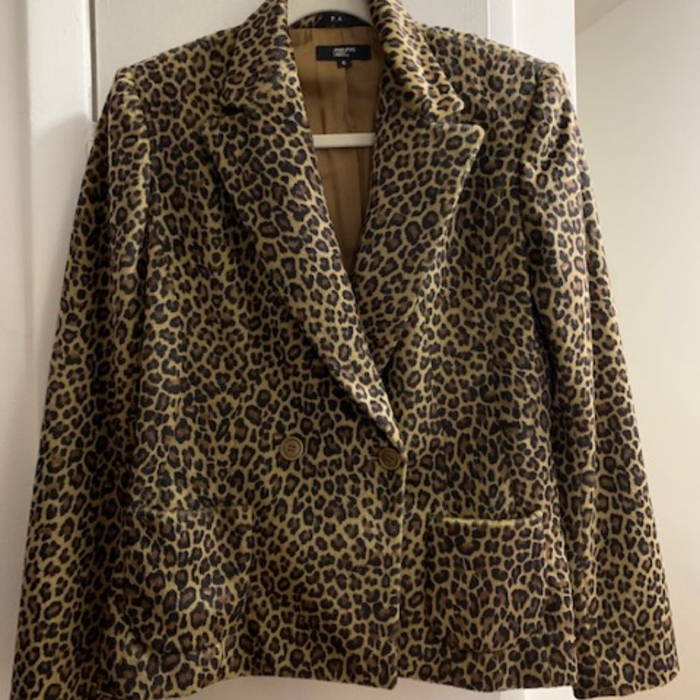 Phillipe Adec Leopard Blazer